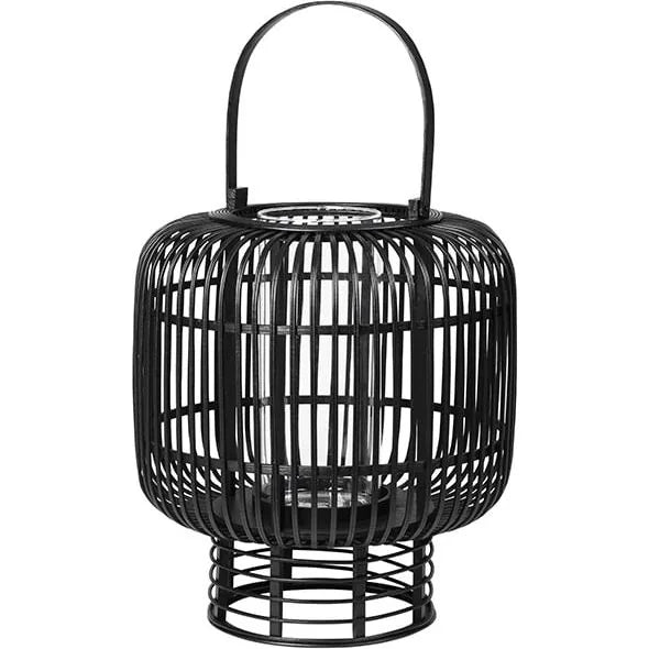 Photo of Goran Lantern Bamboo / Glass Black