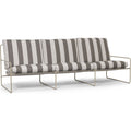 Thumbnail photo of Desert 3-seater - Havesofa - Stripe - Cashmere/chocolate - W233 X H78 X D85 Cm