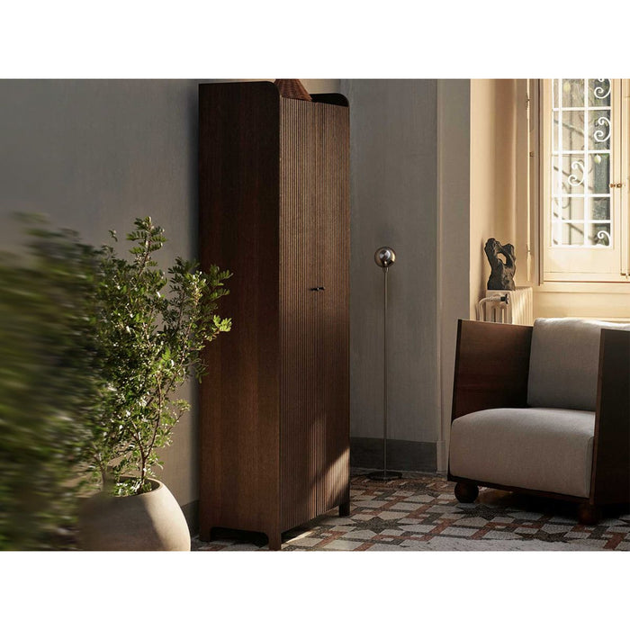 Photo of Sill Cupboard - Skab - Tall - Dark Stained Oak - W70 X H200 X D40 Cm