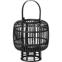 Goran Lantern Bamboo / Glass Black