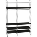 Thumbnail photo of String Floor Headboard 200, Black, 2-pack - Shelving - Nils Strinning - Black - Metal