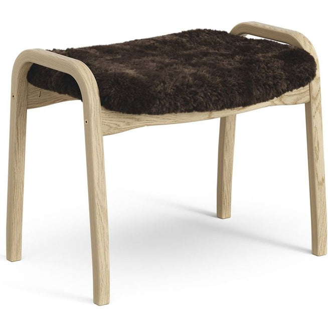 Photo of Lamini Children's Foot Stool Laquered Oak/sheep Skin