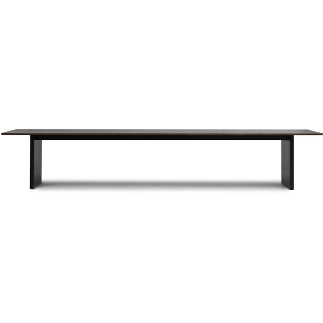 Photo of Panel Table 100 X 420 Cm Black Dark Brown - Matbord - Simon Legald - Brun - Metall/trä