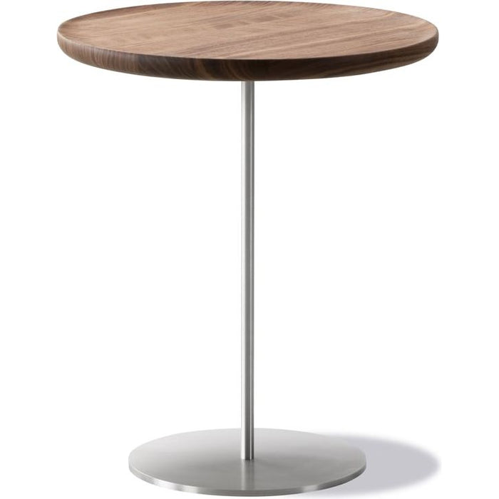 Photo of Pal 6755 Side Table Walnut-Brushed Steel-ø44 cm