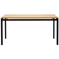 Thumbnail photo of Pk52A Desk Powder Coated Steel Clear Lacquered Oak - Black