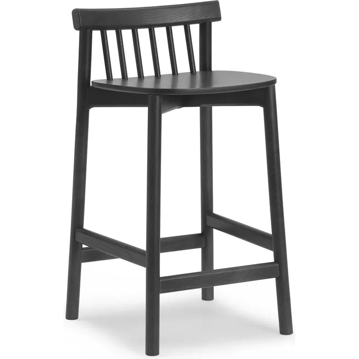 Photo of Pind Barstool 65 Cm - Barstol - Black Stained Ash - W44.5 X D45 X H81.5 Cm