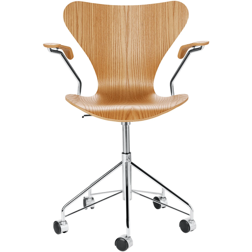 Photo of 3217 Sjuan, Elm veneer - Desk chairs - Arne Jacobsen - Wood