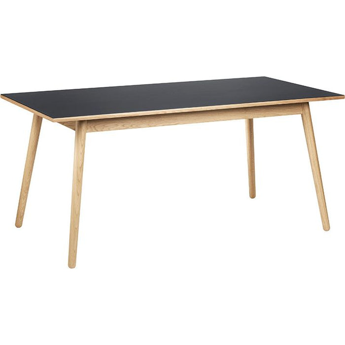 Photo of C35b Dining Table 82x160 Cm Dark Grey-oak Nature Lacquered
