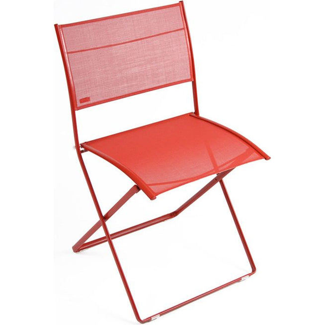 Photo of Plein Air Chair Chili 43 - Matstolar Utomhus - Pascal Mourgue - Röd - Metall/textilmaterial