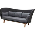 Thumbnail photo of Breeze 2-personers Loungesofa 5567 Li/ls/lw - Havesofa - Sort - B: 154 X D: 76 X H: 78 X Sh: 37 Cm