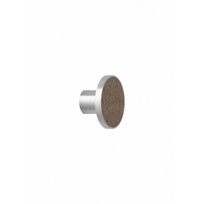 Photo of Steel Hooks - Knager - Steel/brown Marble Large - Ø: 5 X D: 2,5 Cm