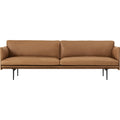 Outline Sofa 3-seater, Silk Leather Cognac - Soffor - Anderssen & Voll - Brun