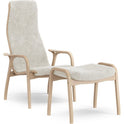 Lamino Armchair And Footstool Varnished Beech/sheepskin