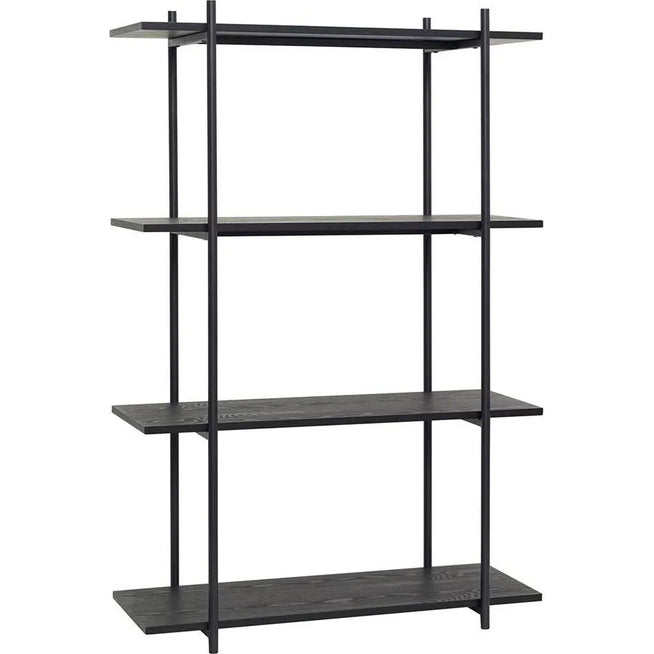 Photo of Black Metal Storage Cabinet with 4 Shelves