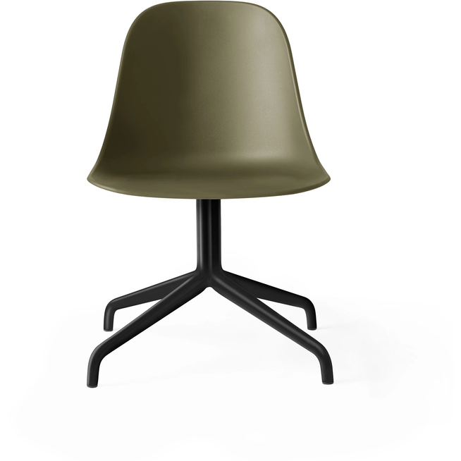 Photo of Harbour Swivel Side Chair Black Aluminiumshell Olive - Skrivbordsstolar - Norm Architects - Grön