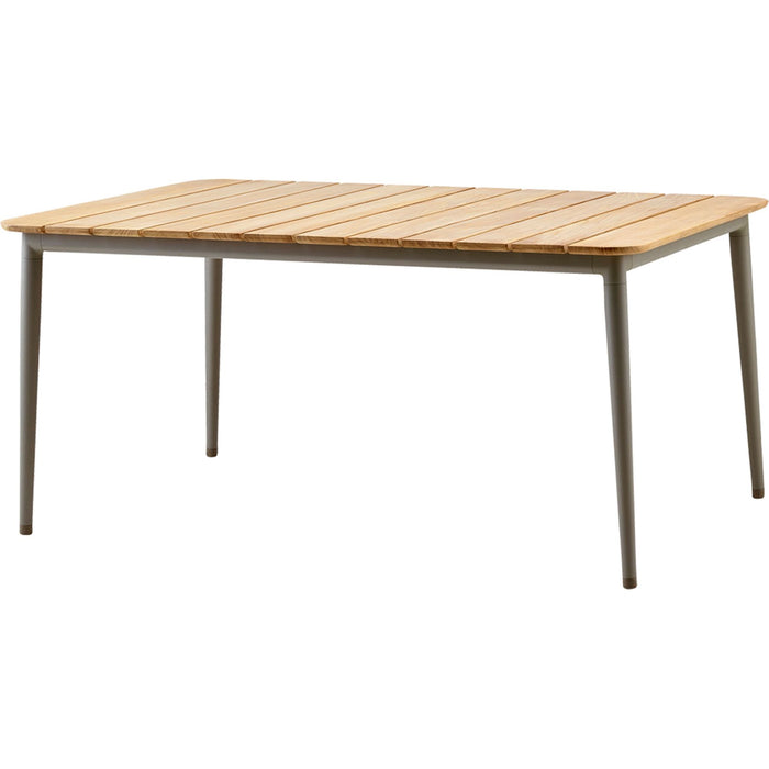 Core Dining Table, 160x90, Taupe, Table Top: Teak, Frame: Aluminium - Outdoor Dining Table - Foersom & Hiort-lorenzen Mdd - Beige - Metal/Wood