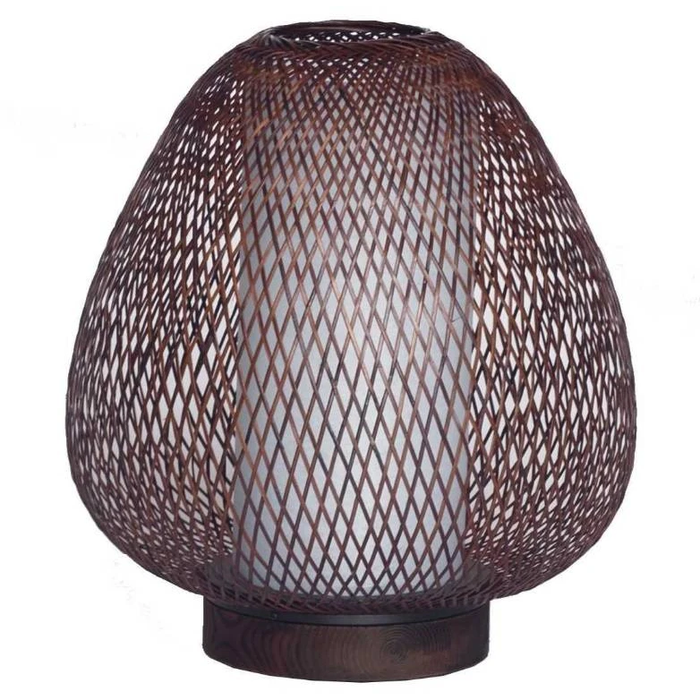 Photo of Table Lamp Twiggy Egg Brown Bamboo Ø30cm