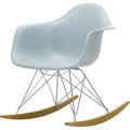 Thumbnail photo of Eames Plastic Armchair Rar - 23 Ice Grey - Chrome Base - Golden Maple - Dining Chairs - Metal/wood/plastic