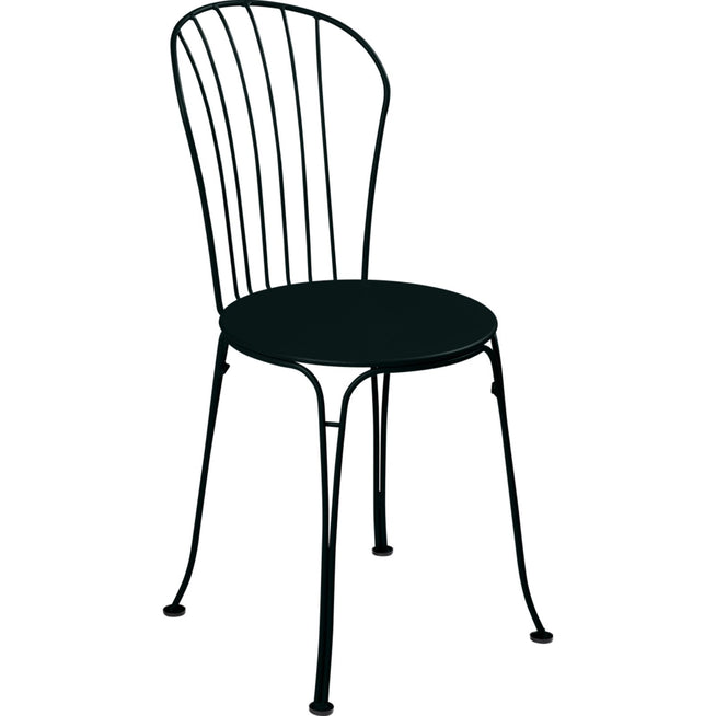 Photo of Opéra+ Chair - Liquorice - Outdoor dining chairs - Black - Metal
