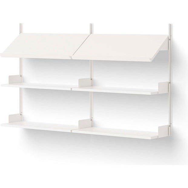 Photo of New Works Office Shelf - Hylde - White / White - H94 X W163.5 X D30.5 Cm