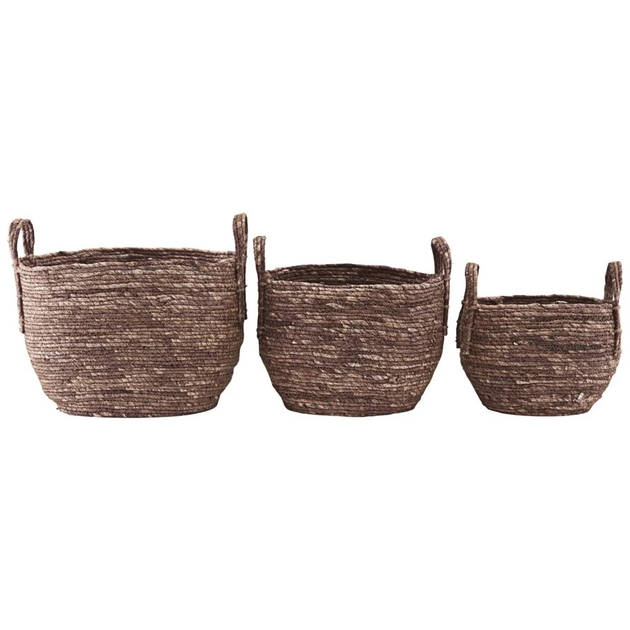 Arran Brown / Red Baskets - Set of 3 Pieces
