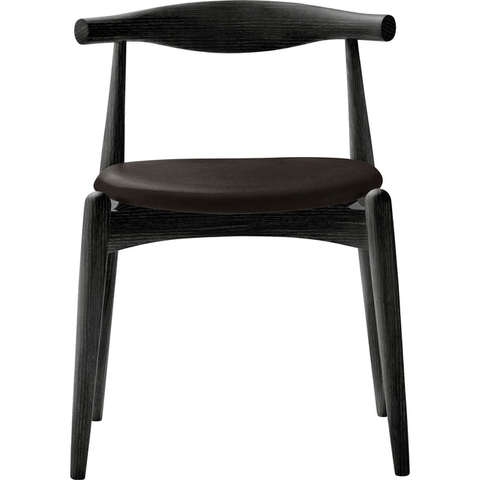 Photo of Carl Hansen - Ch20, Black lacquered oak, Leather group B Thor - 377 - Dining chairs - Hans J. Wegner - Black - Wood