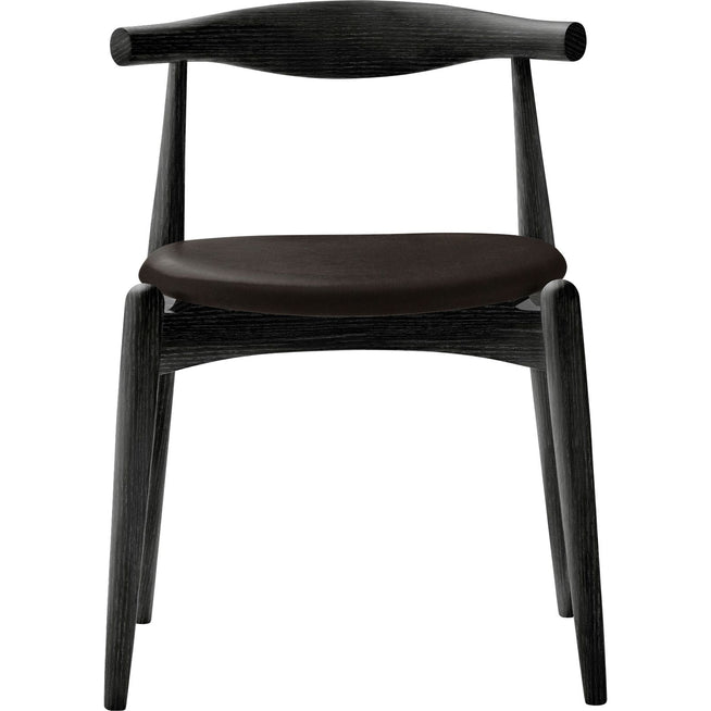 Photo of Carl Hansen - Ch20, Black lacquered oak, Leather group B Thor - 377 - Dining chairs - Hans J. Wegner - Black - Wood