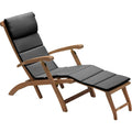 Barriere Deck Chair Cushion Outdoor Textile/charcoal - Dynor & Kuddar - Skagerak Design Team - Grå