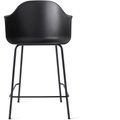 Harbour Counter Chair Black Steel Base Shell Black - Barstolar & Barpallar - Norm Architects - Svart - Metall/syntetiskt/plast