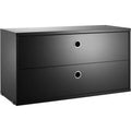 Thumbnail photo of String drawer unit 78x30, Black stained ash - Shelving - Nils Strinning - Black - Wood