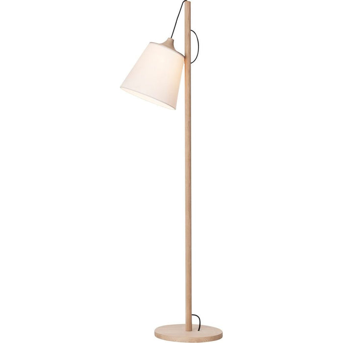 Photo of Pull Floor Lamp, Oak/white - Shade lamps - Whatswhat - Wood-coloured, white