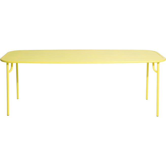 Photo of Week-end, Large Rectangular Table, Yellow - Trädgårdsbord - Studio Brichet-ziegler - Gul - Metall
