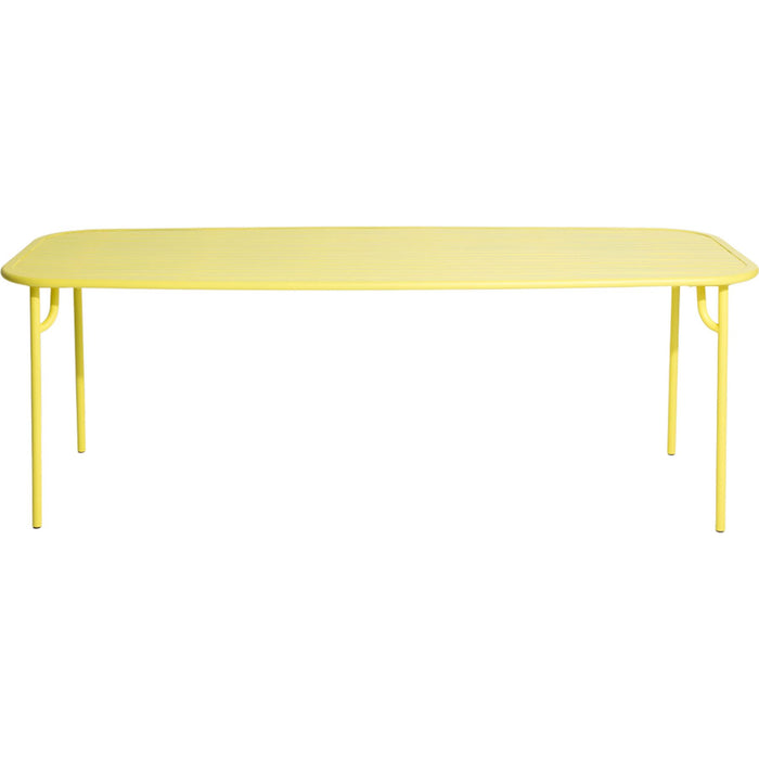 Photo of Week-end, Large Rectangular Table, Yellow - Trädgårdsbord - Studio Brichet-ziegler - Gul - Metall