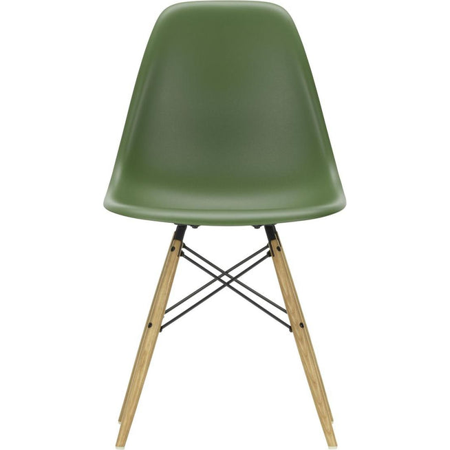 Photo of Eames Plastic Chair DSW - 48 Forest - Ash Honey Tone - Dining Chairs - Green - Metal/Wood/Plastic