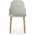 Thumbnail photo of Allez Chair Oak Upholstered Ultra Leather - Dining Chair - Warm Grey - H: 79 x L: 45 x D: 50 x Sh: 45.5 cm