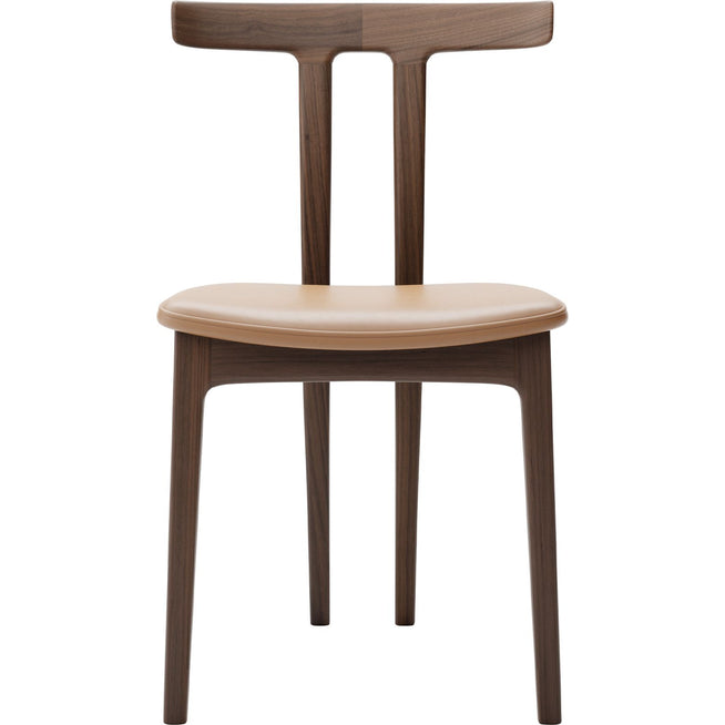 Photo of Ow58 - T-chair - Oiled Walnut - Leather Cat. C Sif
