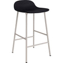 Form Bar Stool 65 Cm Full Upholstery Warm Grey Steel