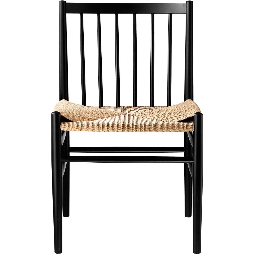 J80 Dining Chair - Natural Wicker - Natural, Beech Wood /