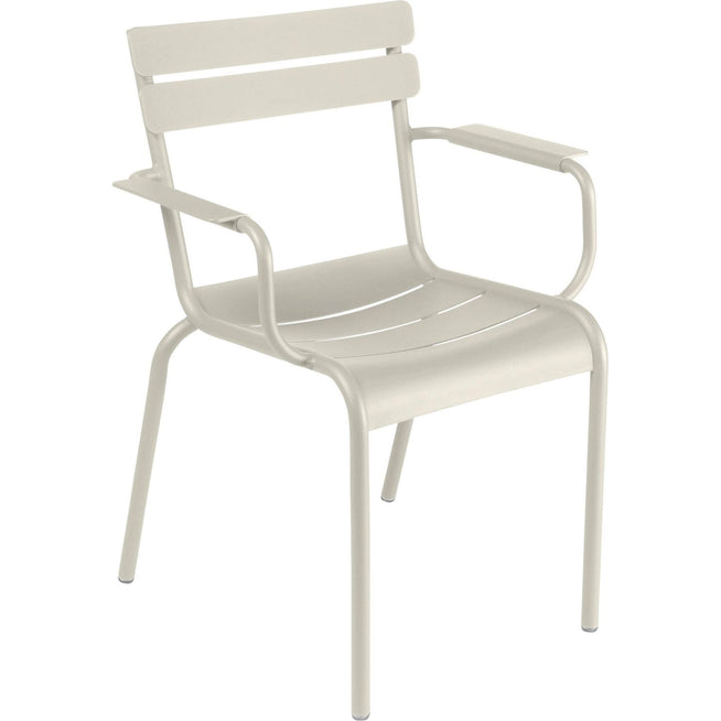 Photo of Luxembourg Armchair Clay Grey A5 - Outdoor dining chairs - Frédéric Sofia - Green,grey - Metal