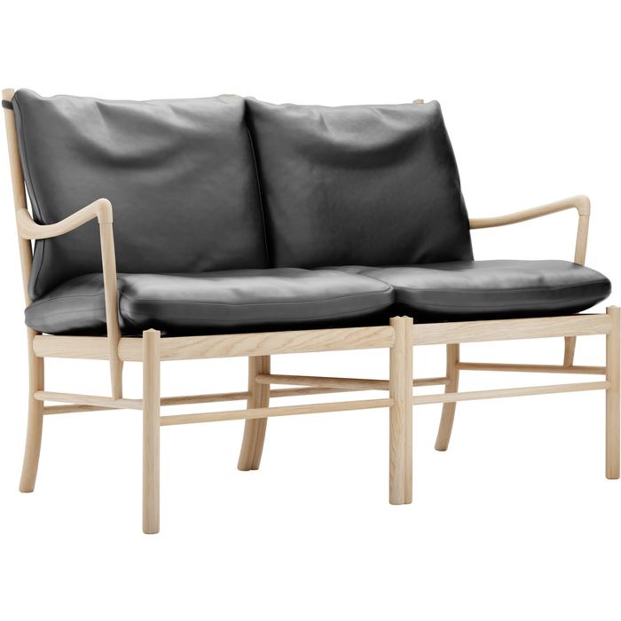 Photo of Carl Hansen - OW149-2 - Colonial Sofa, White Oiled Oak, Leather Group