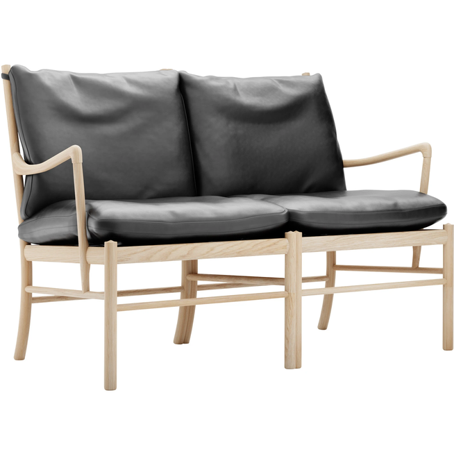 Photo of Carl Hansen - OW149-2 - Colonial Sofa, White Oiled Oak, Leather Group