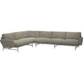 Thumbnail photo of Lissoni PL117 R Right-Hand Corner Sofa Moss 015-Stainless Steel