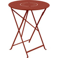Thumbnail photo of Floréal Table Ø 60 cm - Red ochre - Outdoor dining table - Metal