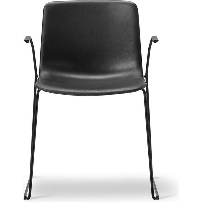 Photo of Pato Sledge Armchair 4112 - Seat Upholstery - Dining Chair - Primo 88 Black - W55,5 X D52 X H79,5 X Sh47,5 Cm