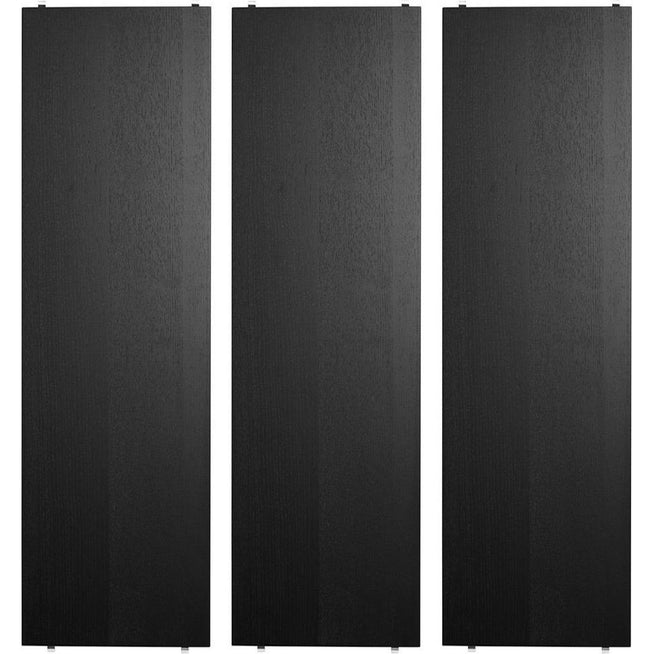 Photo of String Shelves 78x30, Black Stained Ash, 3-pack - Shelving - Nils Strinning - Black - Wood