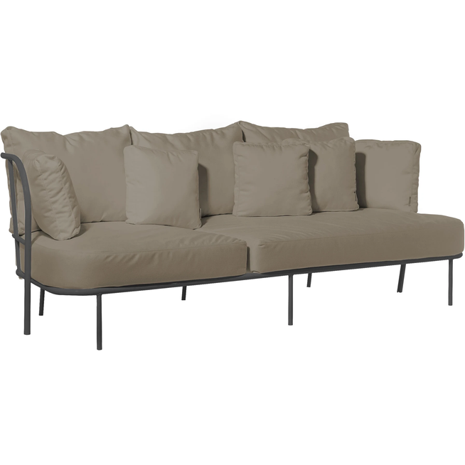 Photo of Saltö Sofa, Charcoal Grey Aluminum Frame, Cushion Beige Taupe Sunbrella - Utomhussoffor - Matilda Lindblom