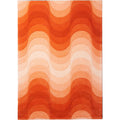 Thumbnail photo of Wave Rug 170x240, Orange, 100% New Zealand Wool, Hand Tufted - Mönstrade Mattor - Verner Panton - Orange