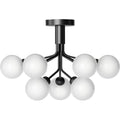 Thumbnail photo of Apiales 9 Ceiling, Matte Black/Opal Glass, Excl. Light Source - Chandeliers - Sofie Refer - Black