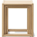 Thumbnail photo of Bm375 Nesting Tables / By Børge Mogensen - Sofabord - Oak Light Oil - W34 X D34 X H42 Cm / W39 X D39 X H44.5 Cm / W44.5 X D44.5 X H47.5 Cm