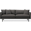 Thumbnail photo of Calmo Sofa 95 5652 - 2 Seater - Omni 377 Dark Brown / Matt Chrome - W200 X D90 X H75,5 X Sh41 Cm